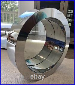 RARE Mid Century Modern C. Jere Large Chrome Porthole Mirror Signed