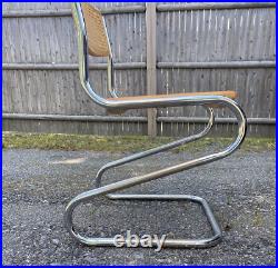 RARE Mid Century Modern Chrome Z or S Chair Pascal Mourgue Biscia Chair
