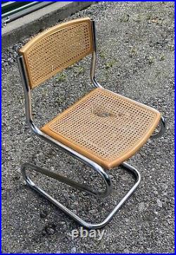 RARE Mid Century Modern Chrome Z or S Chair Pascal Mourgue Biscia Chair