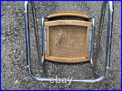 RARE Mid Century Modern Chrome Z or S Chair Pascal Mourgue Biscia Chair