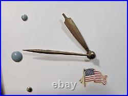 RARE Mid Century Modern Clock Shelf Unit Retro Electric Aqua 57 RARE Mid Century Modern Clock Shelf Unit Retro Electric Aqua 57