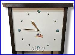 RARE Mid Century Modern Clock Shelf Unit Retro Electric Aqua 57 RARE Mid Century Modern Clock Shelf Unit Retro Electric Aqua 57