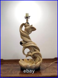 RARE Mid Century Modern Continental Arts Lamp Lotus Tiki