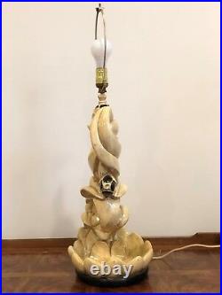 RARE Mid Century Modern Continental Arts Lamp Lotus Tiki