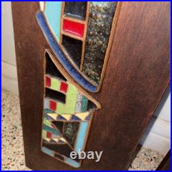 RARE Mid Century Modern HARRIS STRONG King Queen Tile Wall Plaque Art MCM