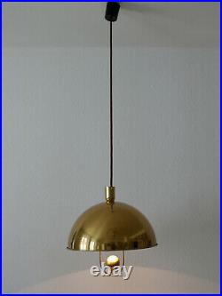 RARE Mid Century Modern PENDANT LAMP Brass HANGING LIGHT by FLORIAN SCHULZ 1960s