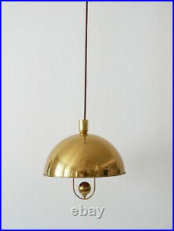 RARE Mid Century Modern PENDANT LAMP Brass HANGING LIGHT by FLORIAN SCHULZ 1960s