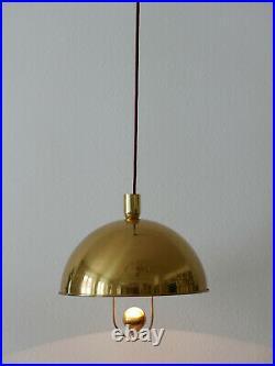RARE Mid Century Modern PENDANT LAMP Brass HANGING LIGHT by FLORIAN SCHULZ 1960s