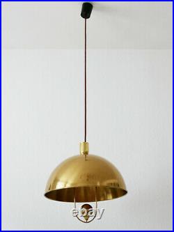 RARE Mid Century Modern PENDANT LAMP Brass HANGING LIGHT by FLORIAN SCHULZ 1960s