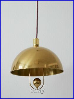 RARE Mid Century Modern PENDANT LAMP Brass HANGING LIGHT by FLORIAN SCHULZ 1960s