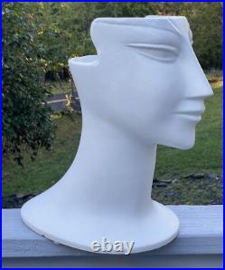 RARE Mid-Century Modern Retro Ceramic Face Planter Vase Italy Art Pottery