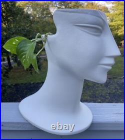 RARE Mid-Century Modern Retro Ceramic Face Planter Vase Italy Art Pottery