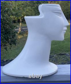 RARE Mid-Century Modern Retro Ceramic Face Planter Vase Italy Art Pottery