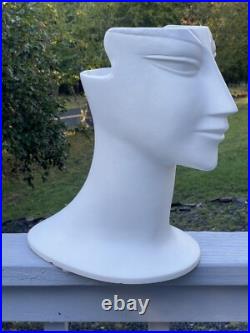 RARE Mid-Century Modern Retro Ceramic Face Planter Vase Italy Art Pottery