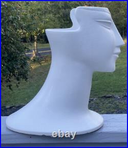 RARE Mid-Century Modern Retro Ceramic Face Planter Vase Italy Art Pottery