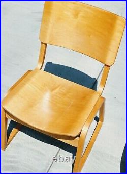 RARE! Mid Century Modern Set of 4 Thonet Stamped Bentwood Balancing Chairs MCM