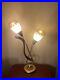 RARE_Mid_Century_Modern_Table_Lamp_Brass_Walnut_two_tulip_Glass_Shades_01_xu