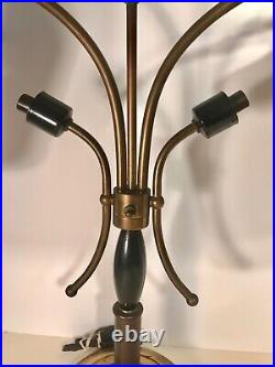 RARE Mid Century Modern Two Light Desk or Table Lamp with Five light Sockets
