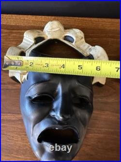 RARE Mid-century modern tragedy & comedy Theatre masks Devonware vintage 1940s