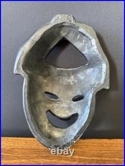 RARE Mid-century modern tragedy & comedy Theatre masks Devonware vintage 1940s