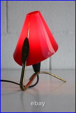 RARE Original 1950s French Vintage Mid Century Modern Acrylic Table Lamp Retro
