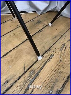 RARE PAIR 1950s Norman Cherner Mid Century Modern Konwiser Iron Stool/Table MCM