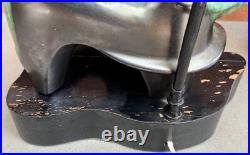 RARE Pair Vintage MCM Abstract Figural Ceramic Lamps Mid Century Lighting Modern