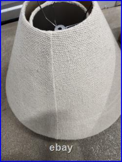 RARE Pair of Red Vintage Bon Art Int'l Double Ibis Ram Head plaster table lamps