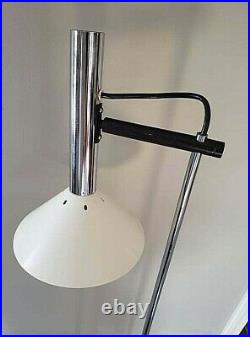 RARE ROBERT SONNEMAN KOCH LOWY ATOMIC MID CENTURY MODERN CHROME FLOOR LAMP 1960s