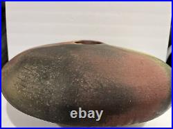 RARE! Raku Pottery X LARGE SIZE FIRED VASE 19 D SIGNED Lame 1986