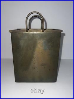RARE Sarreid Italian Brass Bag Sculpture MCM 10x6x4 Original SticKER