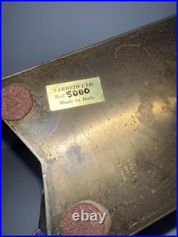 RARE Sarreid Italian Brass Bag Sculpture MCM 10x6x4 Original SticKER