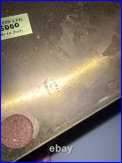 RARE Sarreid Italian Brass Bag Sculpture MCM 10x6x4 Original SticKER