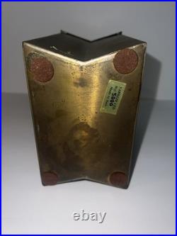 RARE Sarreid Italian Brass Bag Sculpture MCM 10x6x4 Original SticKER