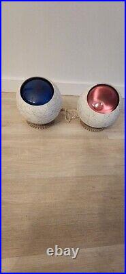 RARE Set of 2 Mid-century Modern Eyeball Desk Splatter Lamp