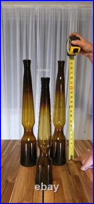 RARE Set of 3 Greenwich Flint Craft MidCentury Large Vases By Tom Connally
