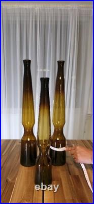 RARE Set of 3 Greenwich Flint Craft MidCentury Large Vases By Tom Connally