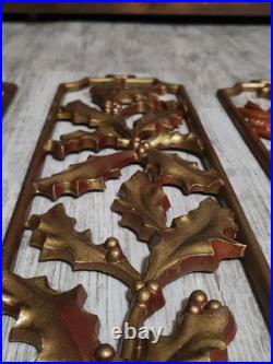 RARE Sexton Four Seasons Wall Art Mid Century Modern Decor Metal MCM Set of 4