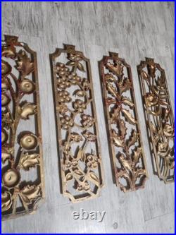 RARE Sexton Four Seasons Wall Art Mid Century Modern Decor Metal MCM Set of 4