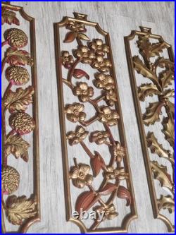 RARE Sexton Four Seasons Wall Art Mid Century Modern Decor Metal MCM Set of 4