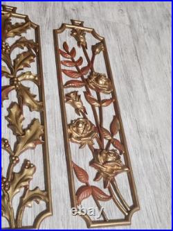 RARE Sexton Four Seasons Wall Art Mid Century Modern Decor Metal MCM Set of 4
