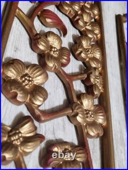 RARE Sexton Four Seasons Wall Art Mid Century Modern Decor Metal MCM Set of 4