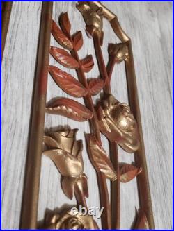 RARE Sexton Four Seasons Wall Art Mid Century Modern Decor Metal MCM Set of 4