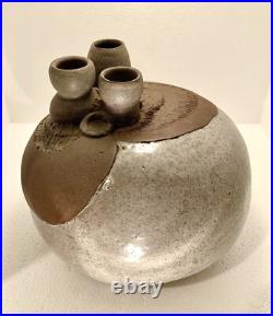 RARE Signed 60s-70S MID CENTURY MODERN 3 SPOUT WEED POT