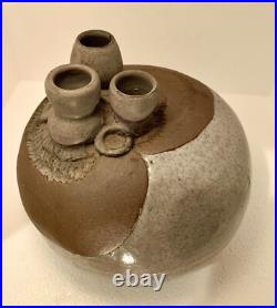 RARE Signed 60s-70S MID CENTURY MODERN 3 SPOUT WEED POT