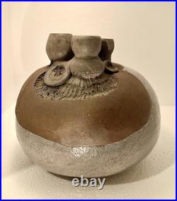 RARE Signed 60s-70S MID CENTURY MODERN 3 SPOUT WEED POT