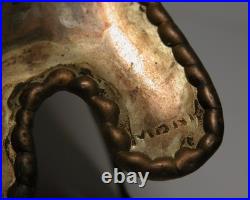 RARE Signed HAROLD MONK Brutalist Brass CAT Sculpture Mid Century Modern EX