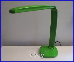 RARE Space Age Design Lux Ribbon Tunable White Light Lime Green Desk Lamp Nice