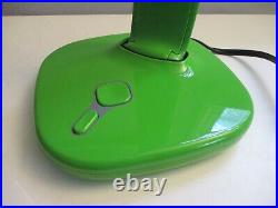 RARE Space Age Design Lux Ribbon Tunable White Light Lime Green Desk Lamp Nice
