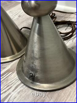 RARE! Stiffel Mid Century Modern MCM Pair of Lamps with Original Shades Excellent